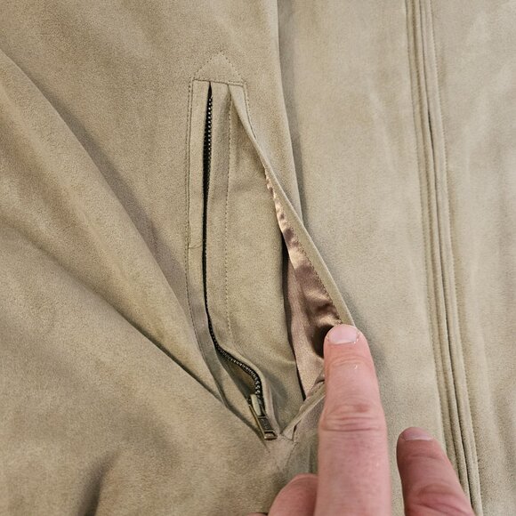 PGA Champions Tour Full Zip WEATHERPROOF Golf Jacket Mens Size XXL 2XL Tan - Picture 5 of 16